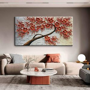 Custom Size Handmade Textured Oil Painting Modern Minimalist <b>Canvas</b> Art for Apartment Office Hotel flower painting - Product Image 3