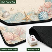 Tapis de jeu de mahjong et de poker en mélamine de luxe moderne CrossOriginal pour 4 joueurs, résistant aux taches, antidérapant, design personnalisable