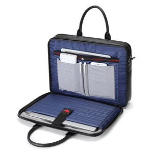 WilliamPOLO Sacoche d'Affaires pour <span class=keywords><strong>Homme</strong></span> de Style Vintage, Élégante, Noire, en <span class=keywords><strong>Cuir</strong></span> Véritable Souple, avec Fonctionnalité Imperméable - Product Image 6