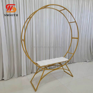 SMOOTH New Design Luxury <b>Round</b> Shape Metal Sofa Wedding Banquet Decoration Sofa for Wedding Party Events - Product Image 3
