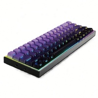 Nouveauté : Clavier de jeu mécanique filaire rose 60 % avec caractères arabes, 61 touches, rétroéclairage RGB, capteur optique, design ergonomique