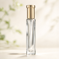 Flacon de parfum en verre de 10 ml avec tête de pulvérisation en or à 13 filetages, capuchon champignon, flacon d'échantillon de parfum portable