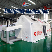 Tente de secours médicale multifonctionnelle gonflable, résistante aux intempéries et ignifuge, pour les interventions en cas de catastrophe et les opérations sur le terrain