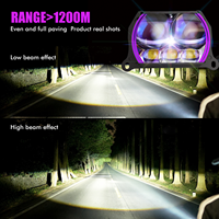 Projecteur de phare LED super lumineux 220W 50000LM 6000K avec lentille bleue, laser de voiture 3.0 pouces 12V, nouveau montage universel cinq lasers