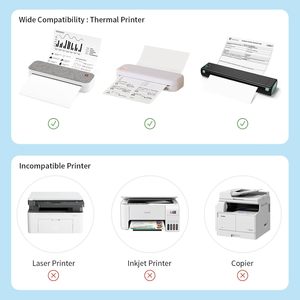 Rouleau de papier thermique A4 8,5''x6,5m, papier thermique pour imprimante thermique A4, format A4 pour documents à séchage rapide, notes d'étude - Product Image 3