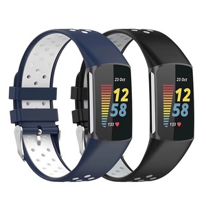 Correa de repuesto de silicona y caucho a prueba de golpes para reloj <span class=keywords><strong>Fitbit</strong></span> 5 - Product Image 1