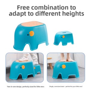 Sgabello per Bambini a Forma di <span class=keywords><strong>Elefante</strong></span>, Pedana Ausiliaria per Bambini per l'Addestramento al Vasino, Uso in Bagno, Lavandino e Cucina - Product Image 2