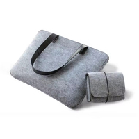 Logo personnalisé vente en gros 15/15.6 pouces feutre pochette pour ordinateur portable sacoche pour ordinateur portable sacoche de transport pochette avec poignée