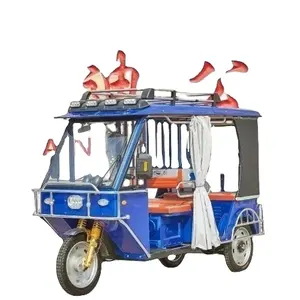 Hot Sale Electric Passenger Tricycle 3 Wheel Tuk Tuk Car Large Space Elderly Cargo Auto Rickshaw with Cabin