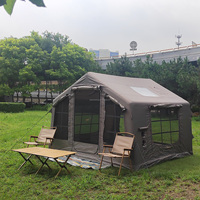 Tente gonflable imperméable de tente d'air d'installation rapide de prix usine de luxe 3 à 4 personnes explosent la tente extérieure avec la pompe, colonne d'air