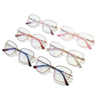 Lunettes de lecture anti-lumière bleue pour femme, monture en métal optique, forme chat, promotionnelles, pour ordinateur