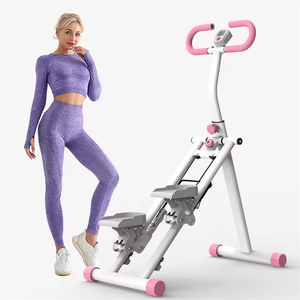 Escalera escaladora vertical plegable, máquina de <span class=keywords><strong>ejercicio</strong></span> cardiovascular, escalador de escaleras para entrenamiento de cuerpo completo con contador ajustable - Product Image 1
