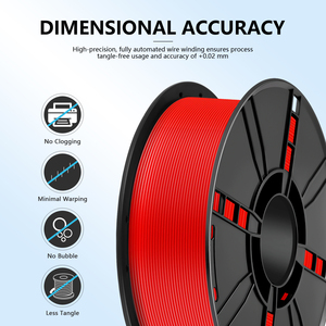 KELEIDI 3D PLA+Rood Hoge-Taaiheid FDM Hoge-Snelheid Materiaal 1.75mm Gladde Draad 1kg Verbruiksartikelen - Product Image 3