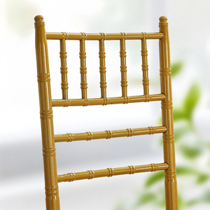 Silla Chiavari Moderna Apilable de Hierro Dorado para Banquetes, Bodas, Hoteles, Parques al Aire Libre, Eventos y Fiestas - Product Image 3