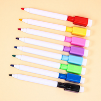 Jeu de marqueurs à tableau blanc multicolore effaçable à sec OEM avec encre à base d'eau écriture double face 24 couleurs