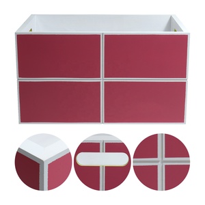 Arcae Librorum Reponendae Armaria Reponenda Libere Combinabiles Designatio Simplex Caja de Almacenamiento de Madera - Product Image 1