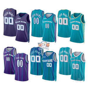 Charlote #1热压篮球运动衫男式透气涤纶绿色篮球t恤 - Product Image 1