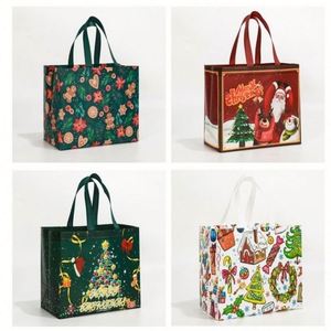 Versatile Reusable Tote for Christmas Party Favor Gift Packaging <b>Printed</b> Design Laminated Non Woven Bag - Product Image 2