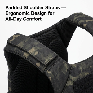 Chaleco Táctico Multicam Negro con Corte Láser MOLLE Ajustable para Entrenamiento y Fitness - Product Image 2