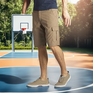 Nuevos Pantalones Cortos Deportivos Transpirables de Cintura Media para Hombre, Talla Grande, Tejidos, Casuales, de la Marca Luxe Enterprises 2026 - Product Image 2