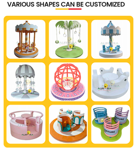 Manège Électrique Tout Blanc Personnalisé de Haute Qualité avec Coussins Souples pour Enfants – Équipement de Jeu Doux pour Enfants - Product Image 4