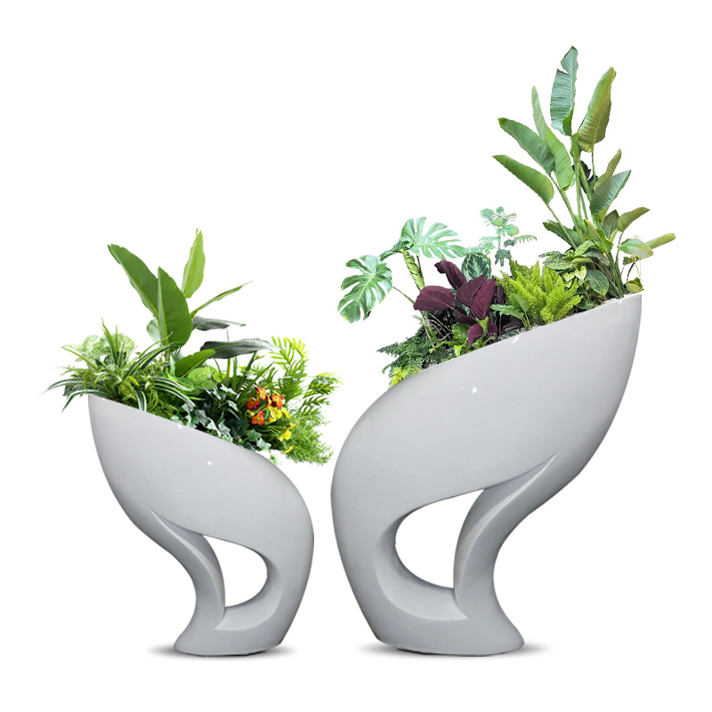 fiberglass rectangle planter large