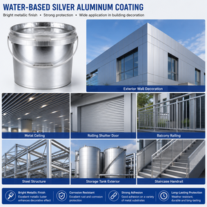 Pintura de Revestimiento de Aluminio Plateado a Base de Agua de Secado Rápido con Fuerte Adhesión - Product Image 6