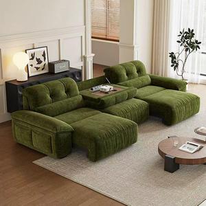 Canapé-<span class=keywords><strong>lit</strong></span> électrique moderne et simple avec structure en bois, <span class=keywords><strong>2</strong></span> <span class=keywords><strong>places</strong></span>, revêtement en chenille, fonction rétractable intelligente pour petits appartements - Product Image 3