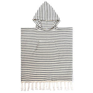 <span class=keywords><strong>Peignoir</strong></span> à Capuche pour Enfants, Serviettes de Plage, Poncho en Coton Turc avec Glands - Product Image 3