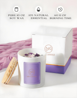 Lilin Aroma Kedelai Kaca Kristal Dekoratif Mewah Untuk Dekorasi Rumah Koleksi Hadiah Aromaterapi Kemasan Khusus