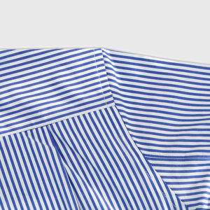 TOWNKANA Factory Custom100 % algodón <span class=keywords><strong>azul</strong></span> <span class=keywords><strong>y</strong></span> <span class=keywords><strong>blanco</strong></span> <span class=keywords><strong>rayas</strong></span> corazón bordado <span class=keywords><strong>Polo</strong></span> cuello manga larga Camisa de algodón ropa de <span class=keywords><strong>mujer</strong></span> - Product Image 4