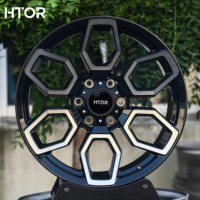 Jantes tout-terrain forgées HTOR 17 18 20 pouces 6x139.7, face usinée, noires, pétales, pour Land Cruiser 300, Ram 1500, Sequoia, Titan