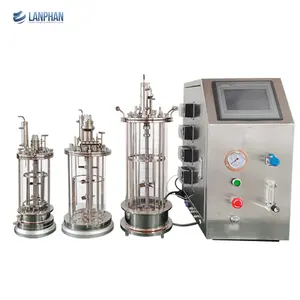 Small Glass Mini Algae Fermentation Bioreactor for Lab Reactor Prices