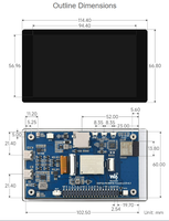 Papan Pengembangan ESP32-P4-WIFI6 4.3 inci, 480 * 800, Sentuh 5 Titik, Chip Codec Audio, Wi-Fi 6 dan BLE 5, Kamera OV5647 Opsional