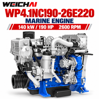Moteur diesel marin haute vitesse Weichai WP4.1N Série 88kw -140kw WP4.1NC190-26E220 pour yacht avec certificat IMO