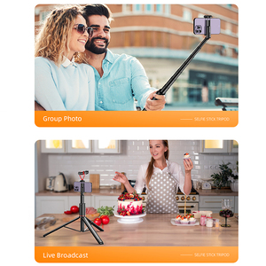 CYKE 1.83m alüminyum alaşımlı ultra uzun çubuk entegre gizli tasarım kablosuz uzaktan kumanda cep telefonu özçekim çubuğu tripod C10 - Product Image 6