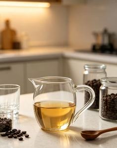Pichet à thé en verre transparent personnalisé en gros avec poignée, carafe à eau en verre résistant à <span class=keywords><strong>la</strong></span> chaleur avec bec verseur pour <span class=keywords><strong>la</strong></span> maison, les restaurants et les fêtes - Product Image 5