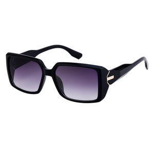 Lunettes de soleil à monture carrée de style européen pour femmes, protection UV400, monture en PC, lentilles noires, pare-soleil de classe 2, FY-99252 - Product Image 3