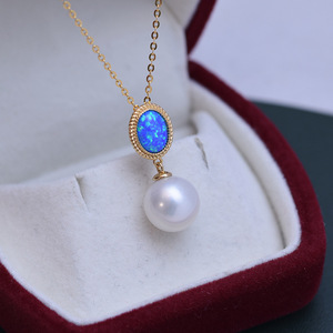 Zhuji Danshui 10-11mm White Round <b>Pearl</b> Pendant <b>Necklace</b> S925 <b>Silver</b> Circle with Strong Light and Fine Flaws Elegant Durable - Product Image 2