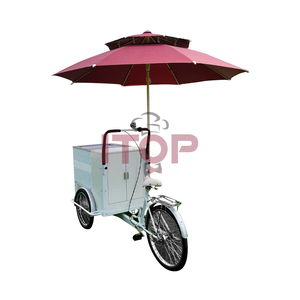 Tricycle de vente de crème glacée à 3 roues mobiles, <span class=keywords><strong>remorque</strong></span> alimentaire, équipement de vente de snacks de rue entièrement équipé - Product Image 1