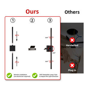 Lámpara de <span class=keywords><strong>Pared</strong></span> con Batería Recargable, Luces Inalámbricas de <span class=keywords><strong>Pared</strong></span>, Aplique de <span class=keywords><strong>Pared</strong></span> con Funcionamiento a Batería, Rotación de Lámpara de <span class=keywords><strong>Pared</strong></span>, Batería de Alta Capacidad - Product Image 4