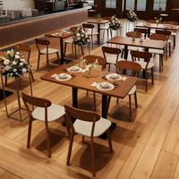 Offre Spéciale : Ensemble de Mobilier de Restaurant Occidental Moderne Personnalisable – Table à Manger en Bois, Chaises et Banquettes pour Centres Commerciaux, Clubs, Hôtels et Cantines
