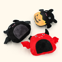 Peluche de chat d'Halloween, jouet interactif en peluche douce pour chat, motif citrouille démoniaque, avec herbe à chat, pour chats d'intérieur et chatons
