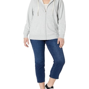 Sweat-shirt unisexe gris à capuche zippé, coupe oversize, couleur unie, molleton décontracté 100 % coton, logo vintage sur le devant, idéal pour l'automne - Product Image 6