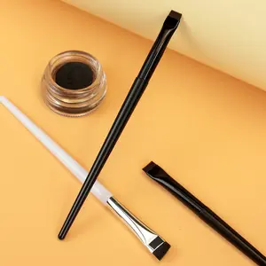 China Fabriek Direct Blade Eyeliner Borstel Ultra-Fijne Platte Kop Fijne Schuine Wenkbrauw Borstel