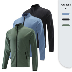 Chaqueta Deportiva de Invierno Impermeable con Cremallera y Logotipo Personalizado para Hombre - Secado Rápido, Transpirable, de Poliéster/Spandex para Correr y Actividades al Aire Libre - Product Image 2