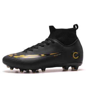 Calzini lavorati a maglia volanti alti Tf unghie rotte tappeto erboso artificiale unghie Ag piedi in pelle uomo Futsal Training Spike Shoes <span class=keywords><strong>scarpe</strong></span> <span class=keywords><strong>da</strong></span> <span class=keywords><strong>calcio</strong></span> - Product Image 6