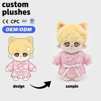 Peluche personnalisée en forme d'oreilles de chat, Merchandise d'idole anime, Jouet en peluche, Logo brodé OEM, Vente en gros, Certifié CE CPC