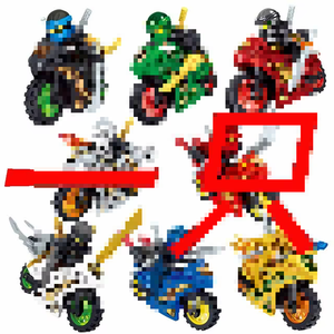 Mini <span class=keywords><strong>Action</strong></span> <span class=keywords><strong>Figure</strong></span> per Bambini, Blocchi Educativi con Motociclette, Statuette in Plastica <span class=keywords><strong>da</strong></span> Collezione - Product Image 6