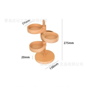 Wooden <b>Desktop</b> <b>Shelf</b> 5 Layers Round Multipurpose Organizer For Jewelry Succulents Office Storage Standing Type - Product Image 4
